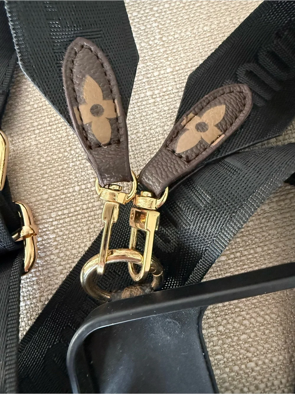 Custom LV Monogram Crossbody iPhone 11 Pro Max Case w/ Adjustable Logo Strap
